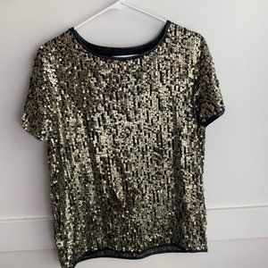 Lumiere Gold Sequin of Events Top